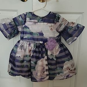 Laura Ashley toddler dress  purple and mauve floral print